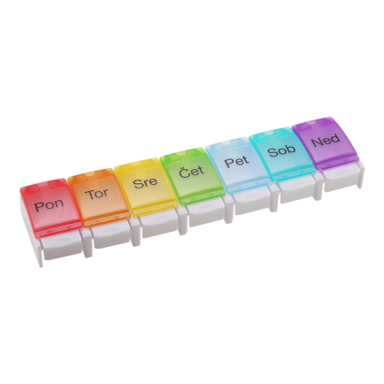 MEDIBLINK Tedenska posodica za tablete Piano 1x/dan M010