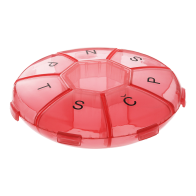 MEDIBLINK Tedenska posodica za tablete Lotus rdeča 1x/dan M013