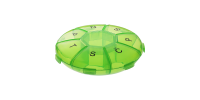 MEDIBLINK Tedenska posodica za tablete Lotus zelena 1x/dan M014