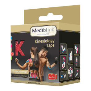 MEDIBLINK Kineziološki trak 5 cm x 5 m rdeč M134